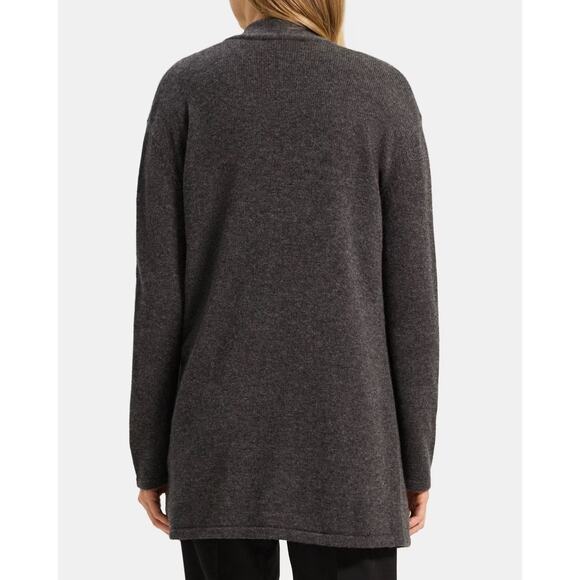Theory Soft Wool Cashmere Open Cardigan Duster Grey Size S - Picture 3 of 10